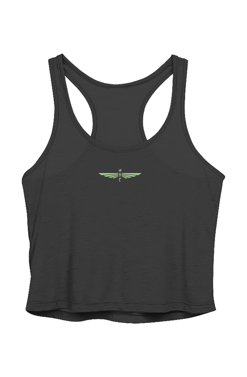 US Blanks Ladies' Sheer Cropped Racer Tank