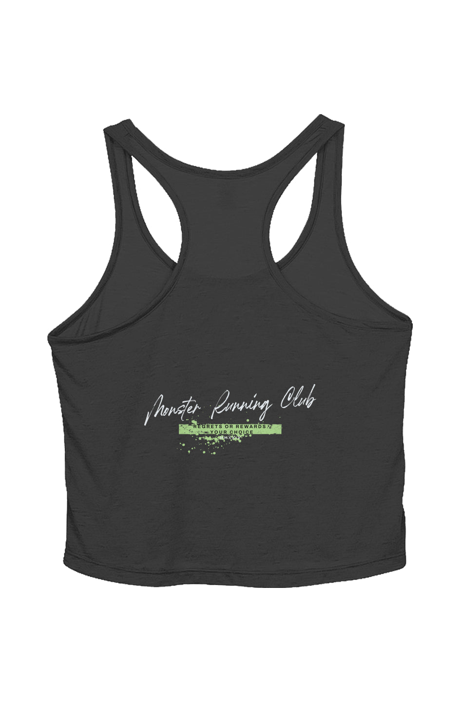 US Blanks Ladies' Sheer Cropped Racer Tank