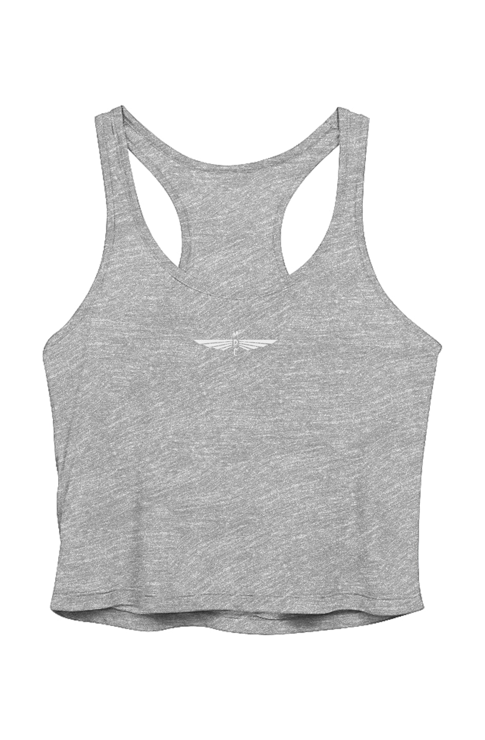 US Blanks Ladies' Sheer Cropped Racer Tank