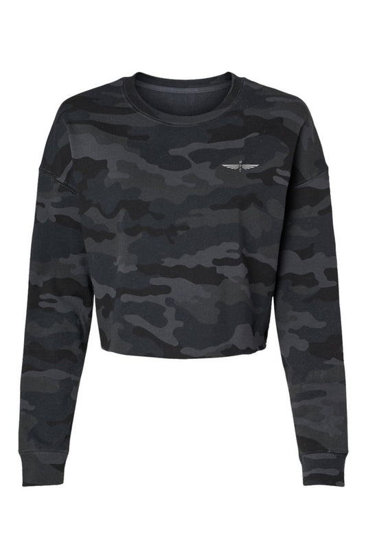 Lightweight Camo Cropped Crew